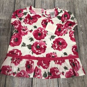 Janie & Jack Peplum Floral Blouse